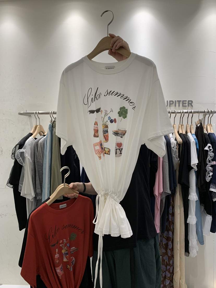 JUPITER韓國直郵㊣女裝新品真品熱賣職業休閑推薦時尚T恤喇叭JUPITERT恤