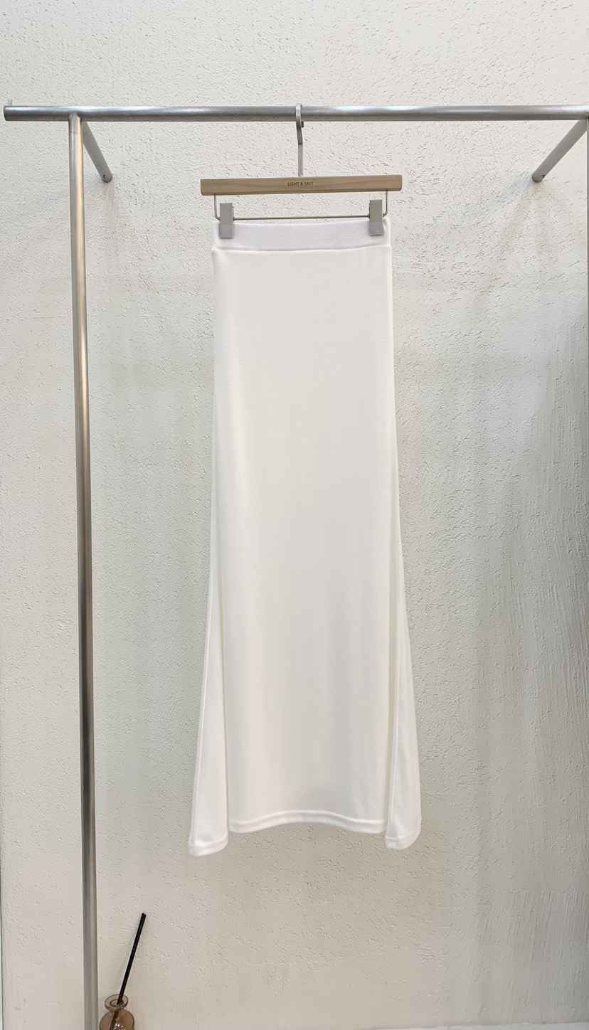 LIGHT AND SALT東大門㊣直郵女士新款休閑25春夏長裙奶油色LIGHT AND SALT長裙