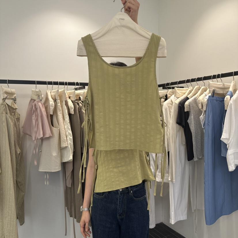 FIND-P韓國直郵㊣女裝新品25春夏推薦真品休閑吊帶背心蕾絲FIND-P吊帶/背心