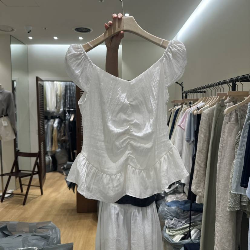 GILLI韓國代購㊣女士新品25春夏真品休閑推薦人氣吊帶背心褶皺GILLI吊帶/背心