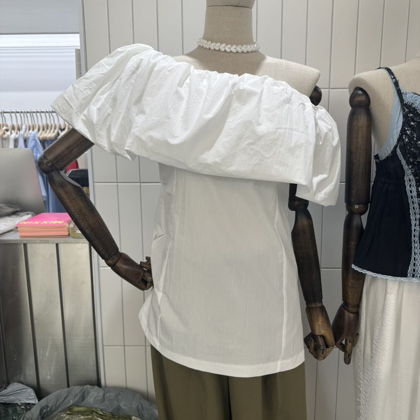 MIXXIN韓國代購㊣女士新品25春夏真品熱賣人氣推薦襯衫蕾絲衫MIXXIN襯衫/蕾絲衫