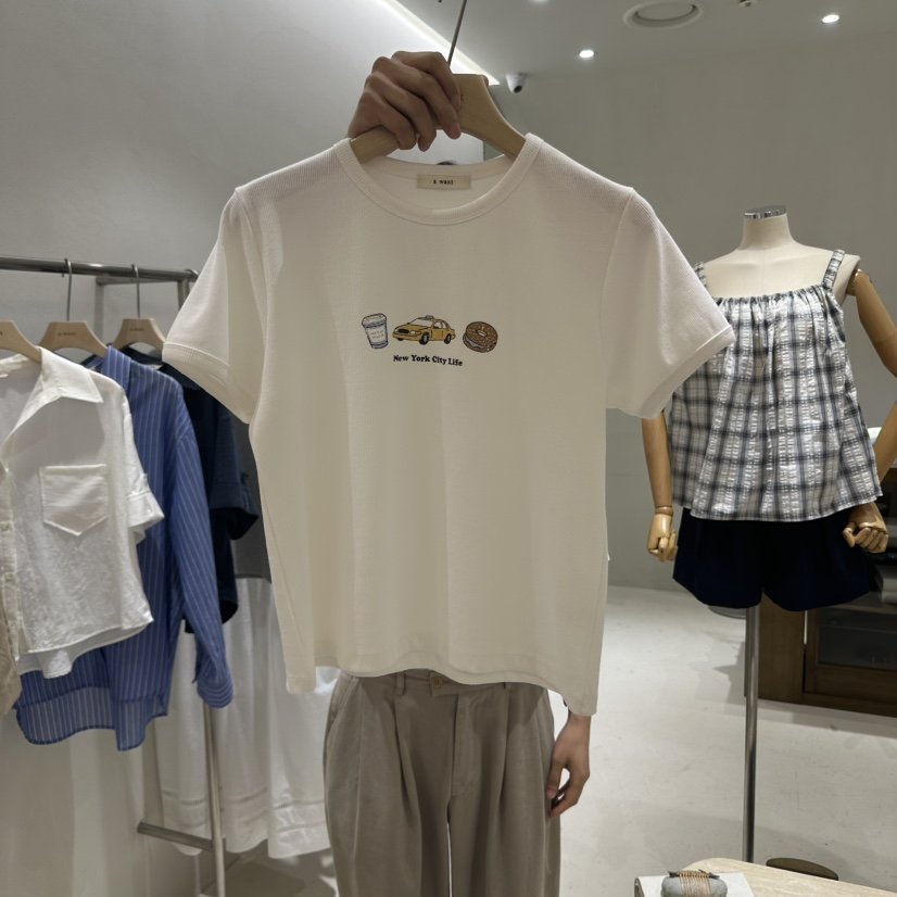 A WANT韓國直郵㊣女裝新品熱賣休閑25春夏時尚職業真品T恤A WANTT恤
