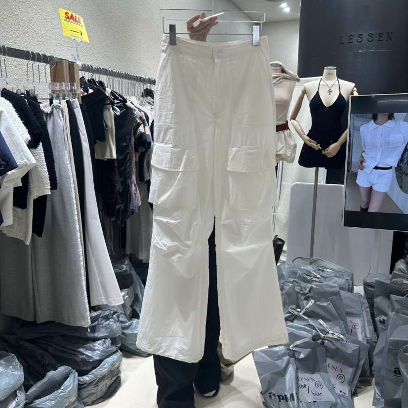 LESSEN韓國直郵㊣女士新品休閑推薦人氣時尚職業休閑褲口袋LESSEN休閑褲