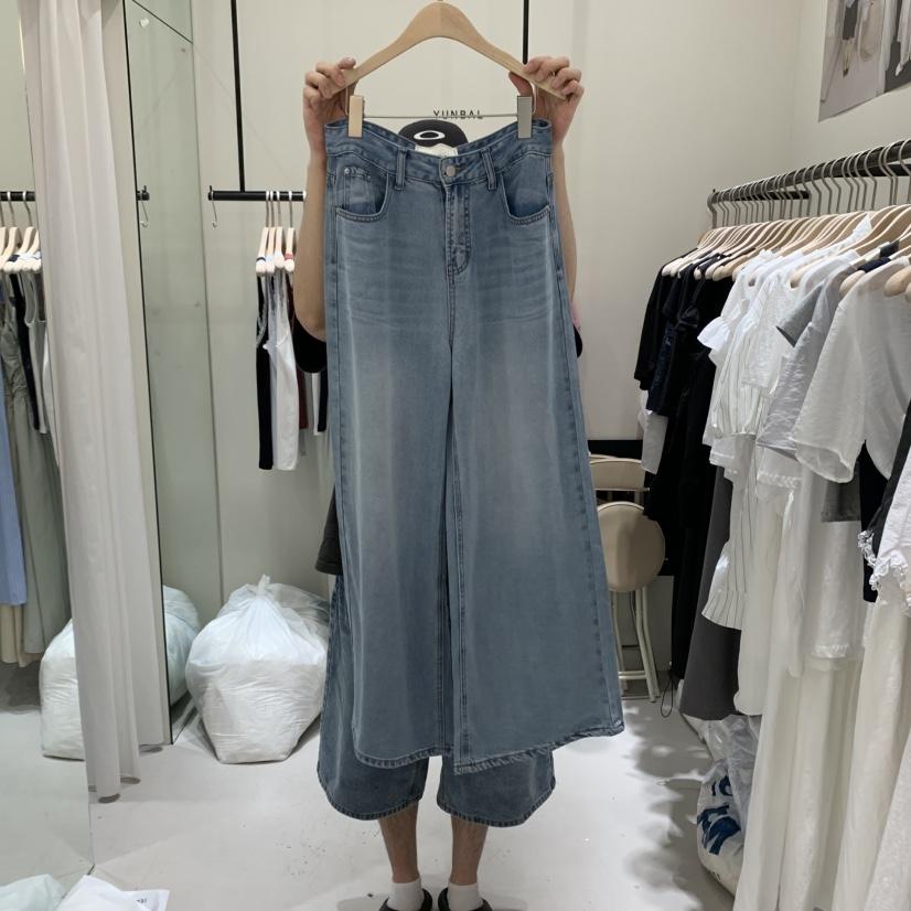 YUNBAL韓國代購㊣女裝新品25春夏時尚熱賣休閑牛仔褲天絲打折YUNBAL牛仔褲