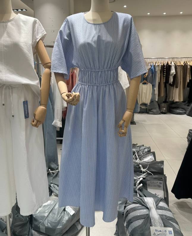 BLUEI-D東大門㊣直郵女裝新款時尚熱賣真品職業25春夏連衣裙Blue i-d連衣裙