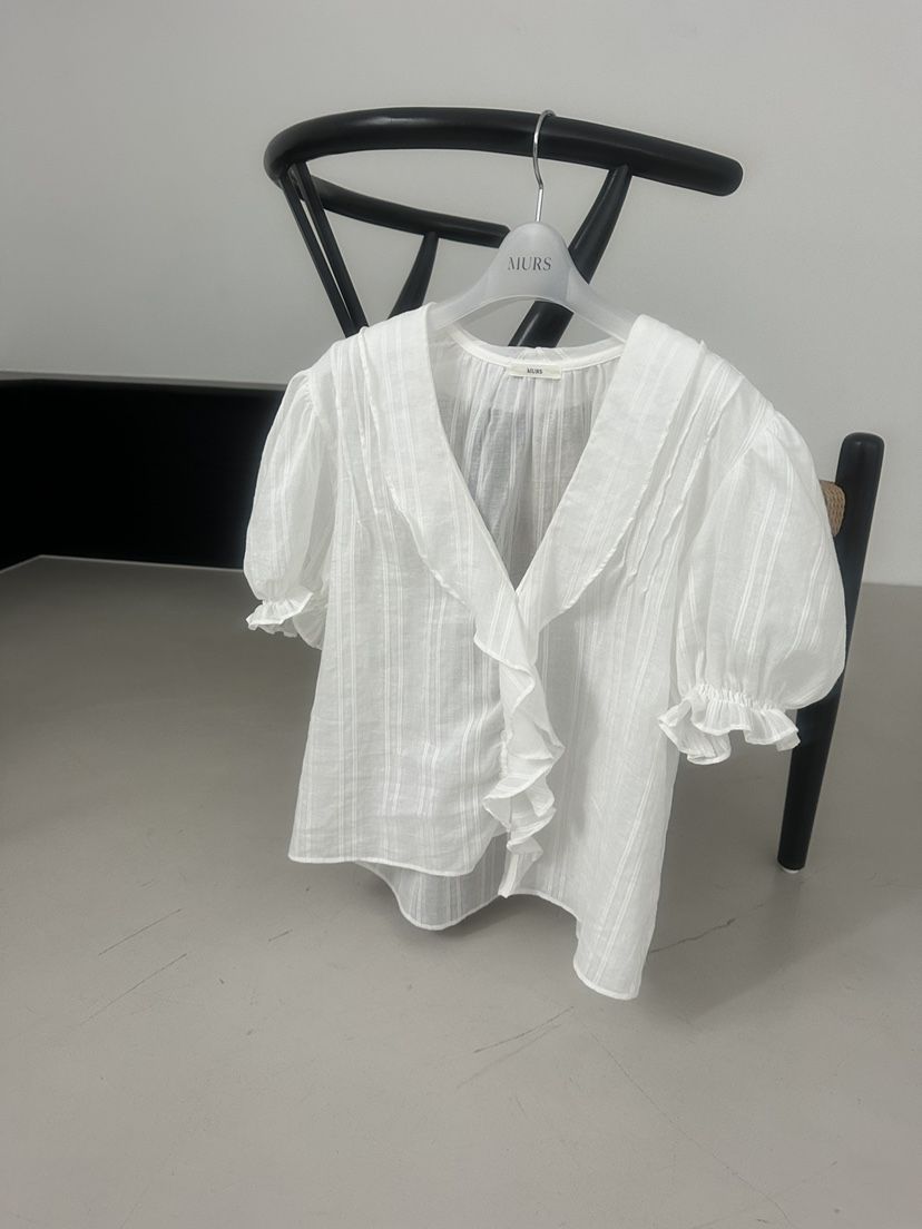 MURS東大門㊣直郵女裝新品熱賣時尚25春夏人氣真品襯衫蕾絲衫MURS襯衫/蕾絲衫