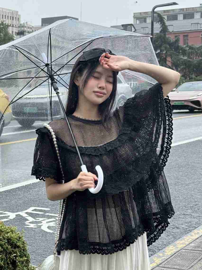 MAISONDEGLORY東大門㊣代購女士新品25春夏人氣襯衫蕾絲衫網眼MAISON DE GLORY襯衫/蕾絲衫