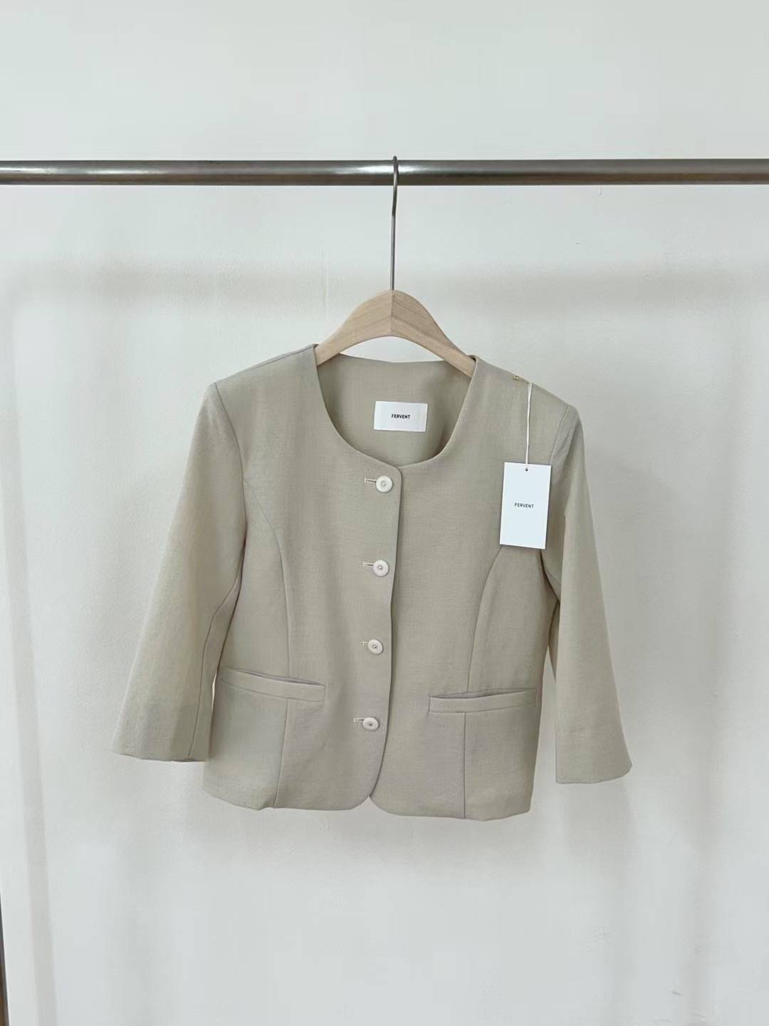 FERVENT東大門㊣代購女士新品職業25春夏時尚休閑推薦人氣夾克FERVENT夾克