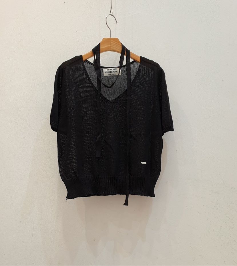BLACK NOTE韓國直郵㊣女士新品推薦時尚真品職業針織衫含脖帶BLACK NOTE針織衫