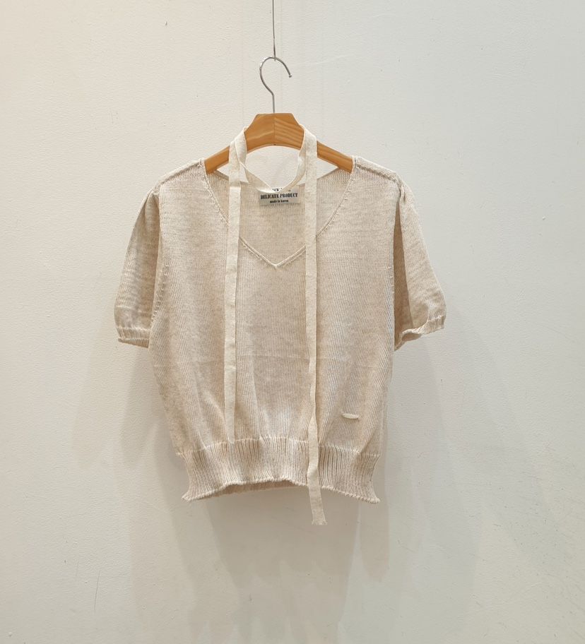 BLACK NOTE東大門㊣實拍女裝新品真品25春夏職業針織衫含脖帶BLACK NOTE針織衫