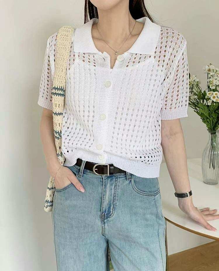 SMILE東大門㊣實拍女裝新款職業時尚人氣推薦休閑25春夏針織衫SMILE針織衫