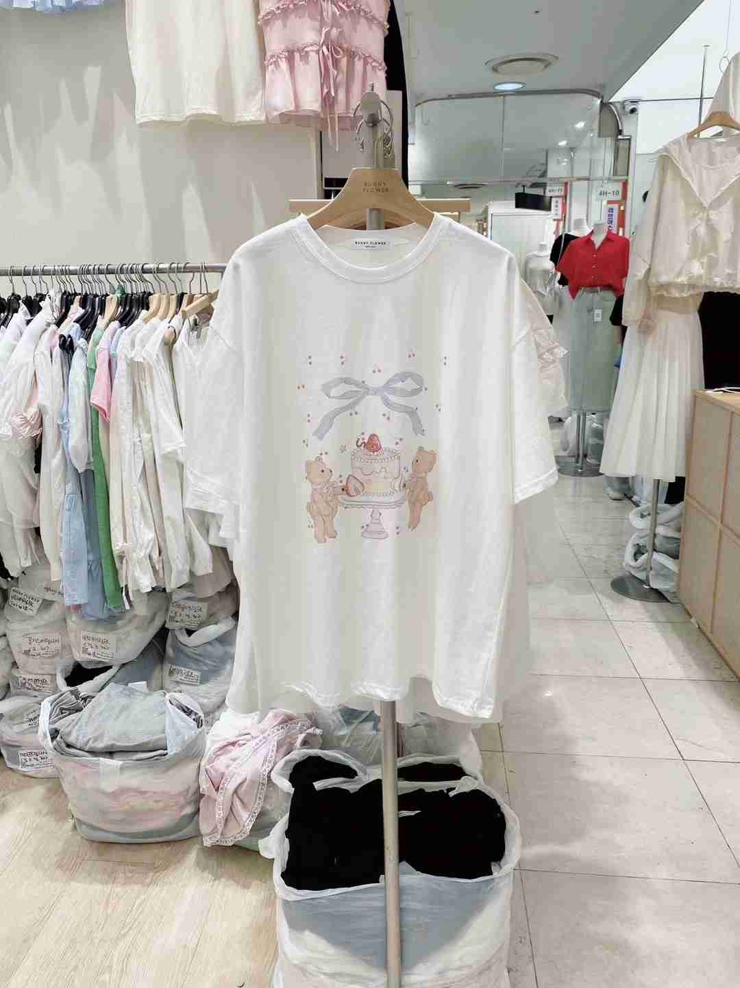 BUNNYFLOWER2韓國代購㊣女裝新款休閑真品熱賣推薦25春夏T恤BUNNYFLOWER2T恤