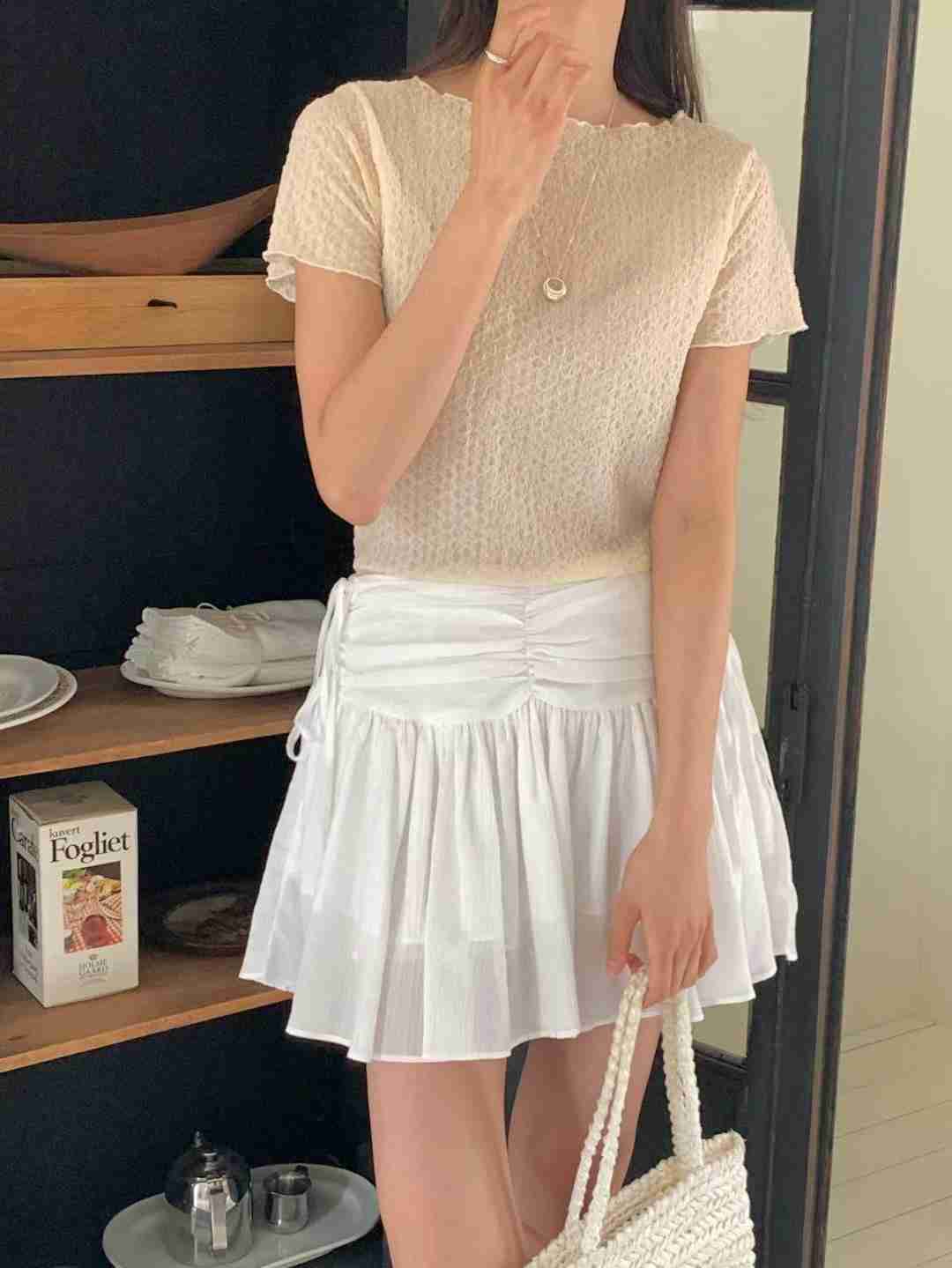 FLUTTER韓國代購㊣女裝新品時尚推薦熱賣職業25春夏人氣T恤FLUTTER/INOUFT恤