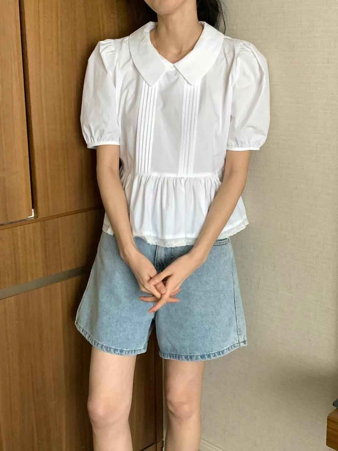 FLUTTER東大門㊣代購女裝新品休閑時尚職業熱賣真品襯衫蕾絲衫FLUTTER/INOUF襯衫/蕾絲衫