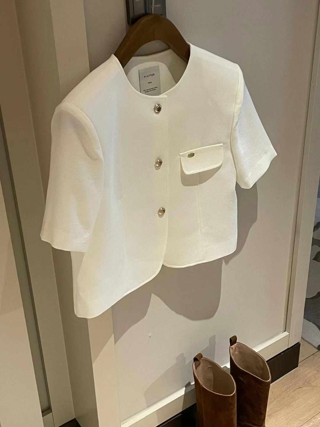 FLUTTER東大門㊣實拍女裝新品職業時尚推薦25春夏真品休閑夾克FLUTTER/INOUF夾克