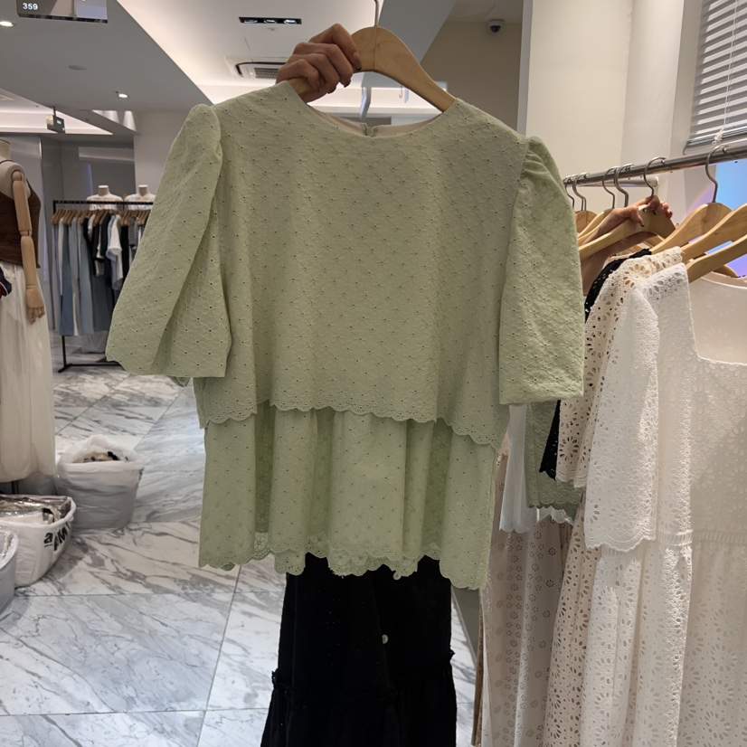 A韓國直郵㊣女裝新品25春夏熱賣真品時尚推薦休閑襯衫蕾絲衫A STORE襯衫/蕾絲衫