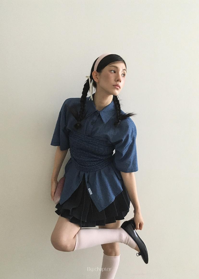 BY CHAPTER韓國直郵㊣女士新品25春夏熱賣休閑時尚套裝格紋Chapter套裝