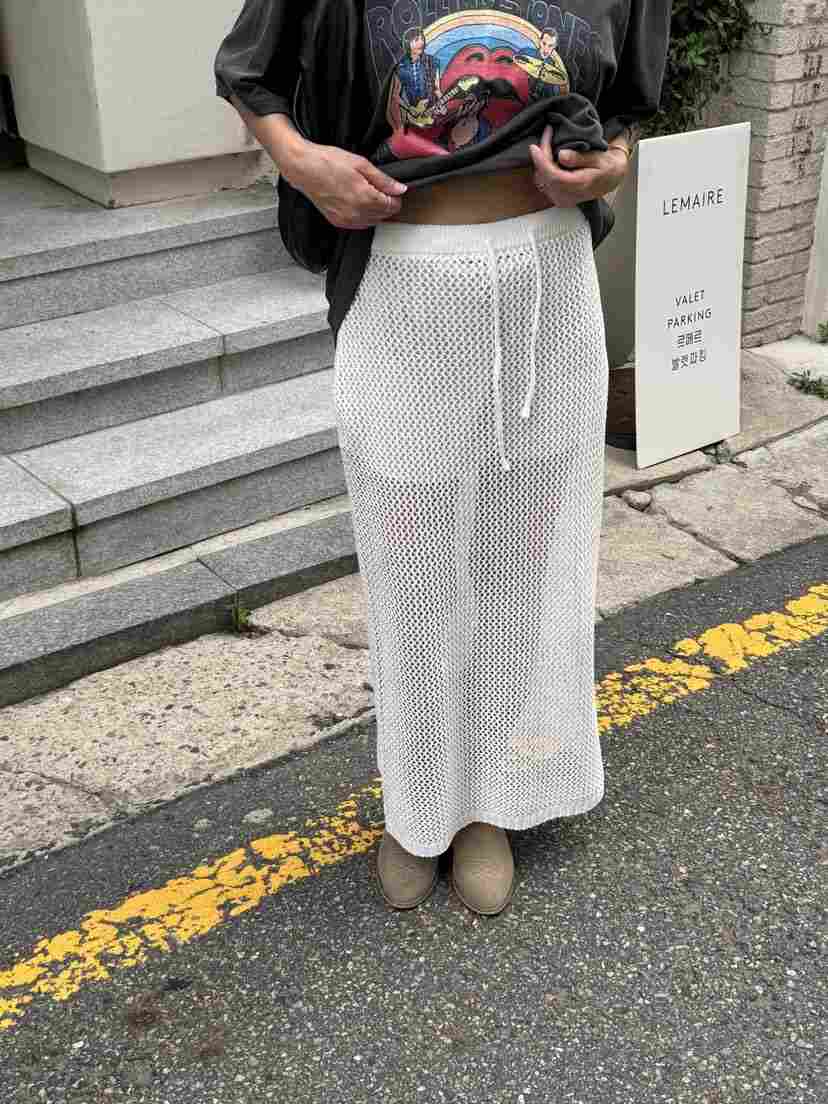 SUNDER MARKET韓國直郵㊣女士新品熱賣25春夏長裙不含腰帶SUNDER MARKET長裙