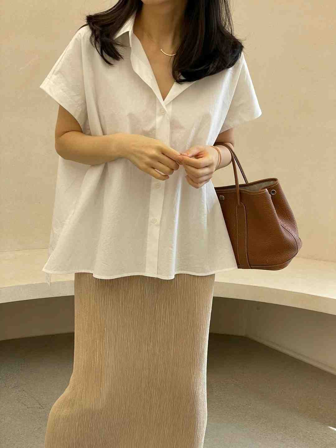 1mm韓國直郵㊣女裝新品推薦人氣25春夏休閑時尚職業襯衫蕾絲衫1mm襯衫/蕾絲衫