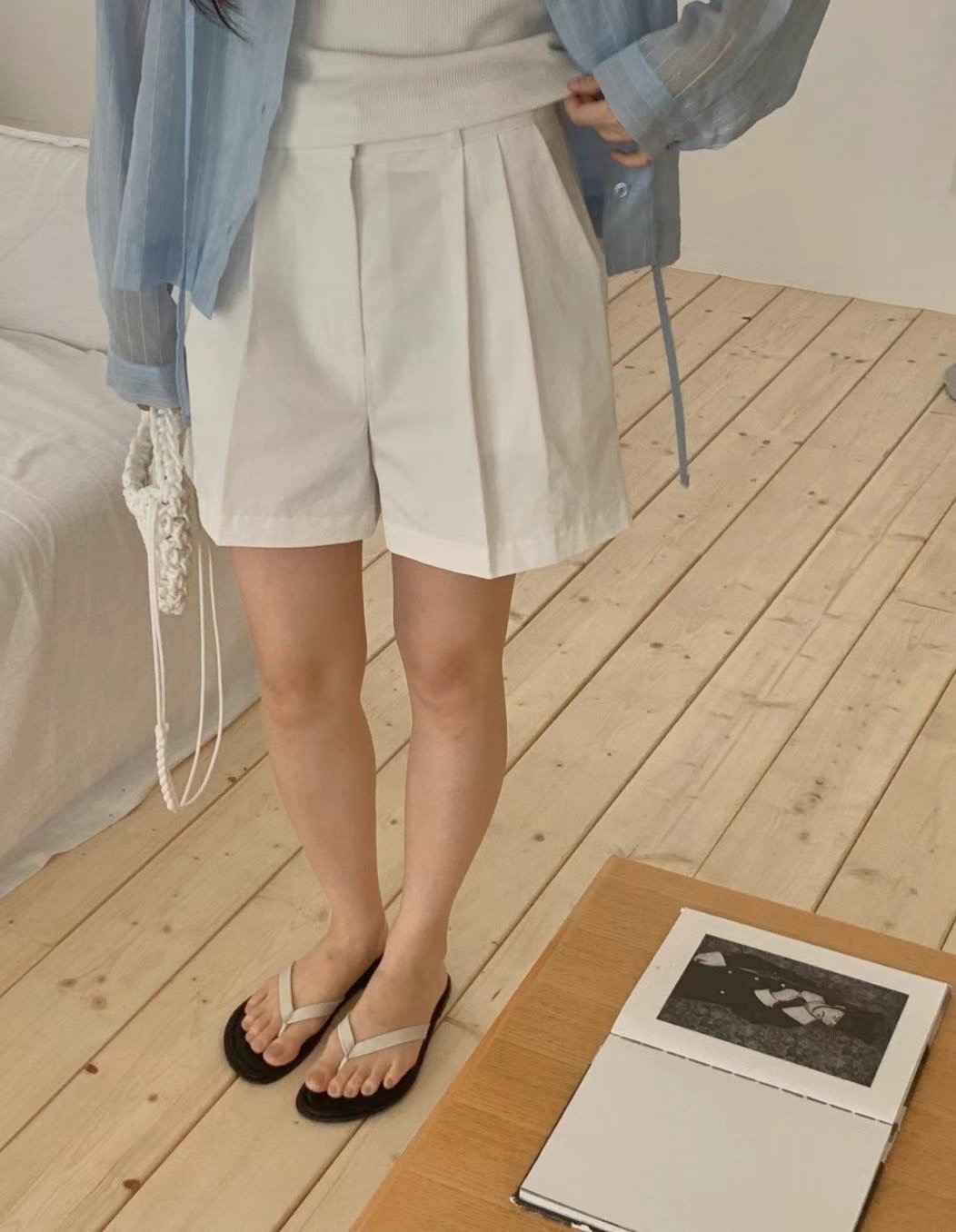 LIBRE東大門㊣直郵女士新款休閑人氣時尚推薦真品職業25春夏短褲HAY KNOCK短褲