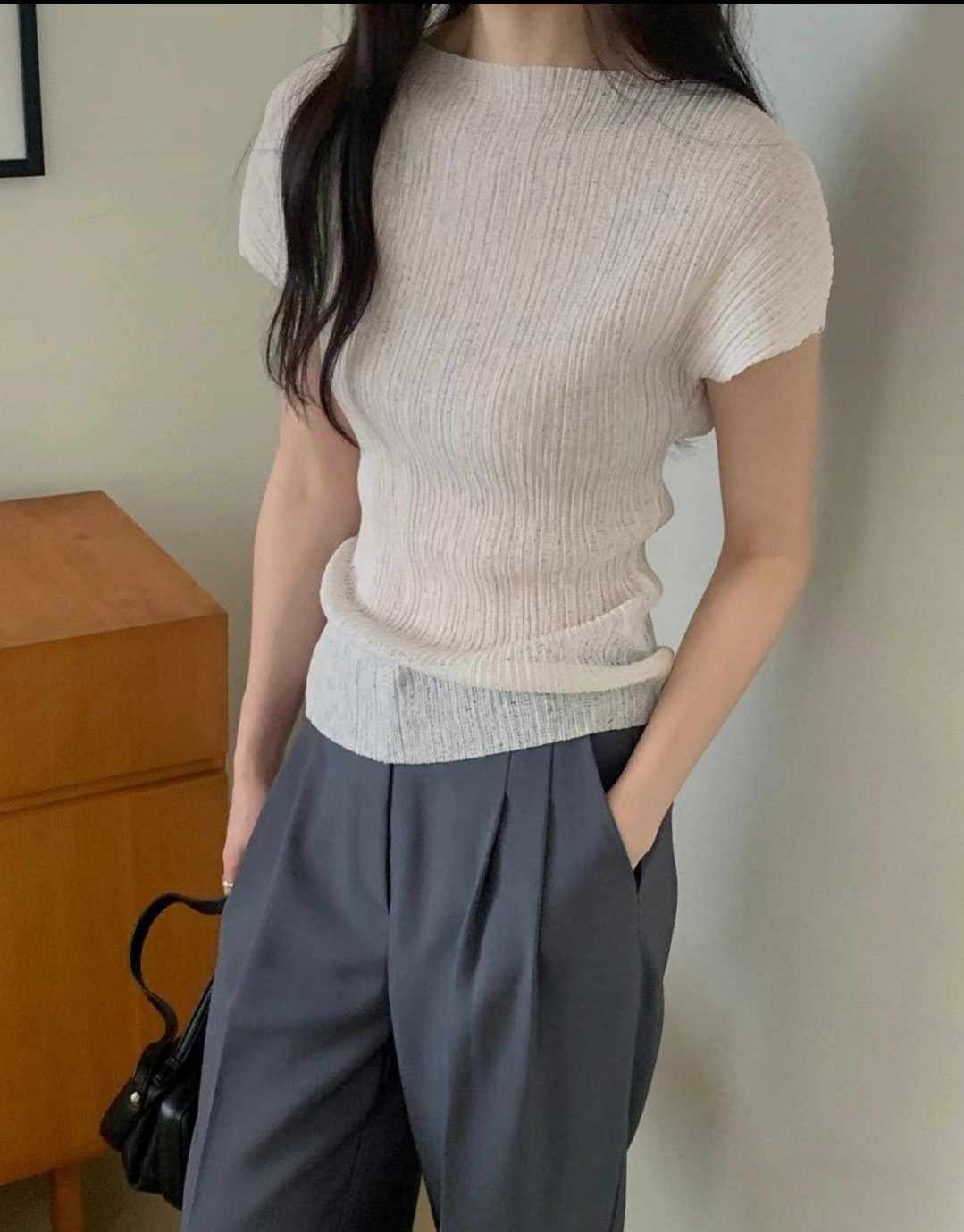 LIBRE韓國代購㊣女裝新款25春夏職業休閑人氣真品襯衫蕾絲衫HAY KNOCK襯衫/蕾絲衫