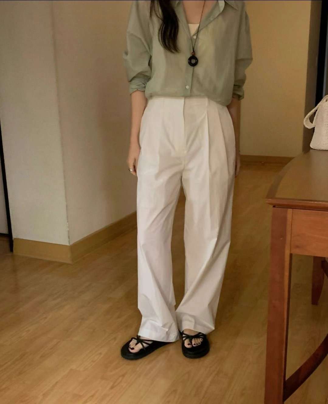 LIBRE東大門㊣直郵女裝新款25春夏人氣職業時尚推薦真品休閑褲HAY KNOCK休閑褲