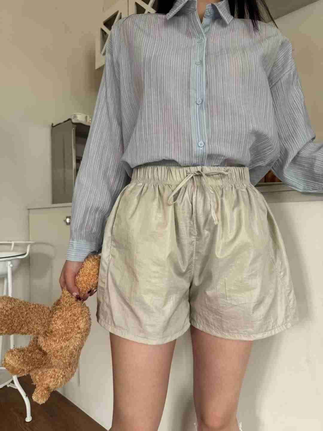 ONTHEMOOD東大門㊣直郵女士新品推薦休閑人氣25春夏時尚短褲RIPPLE短褲