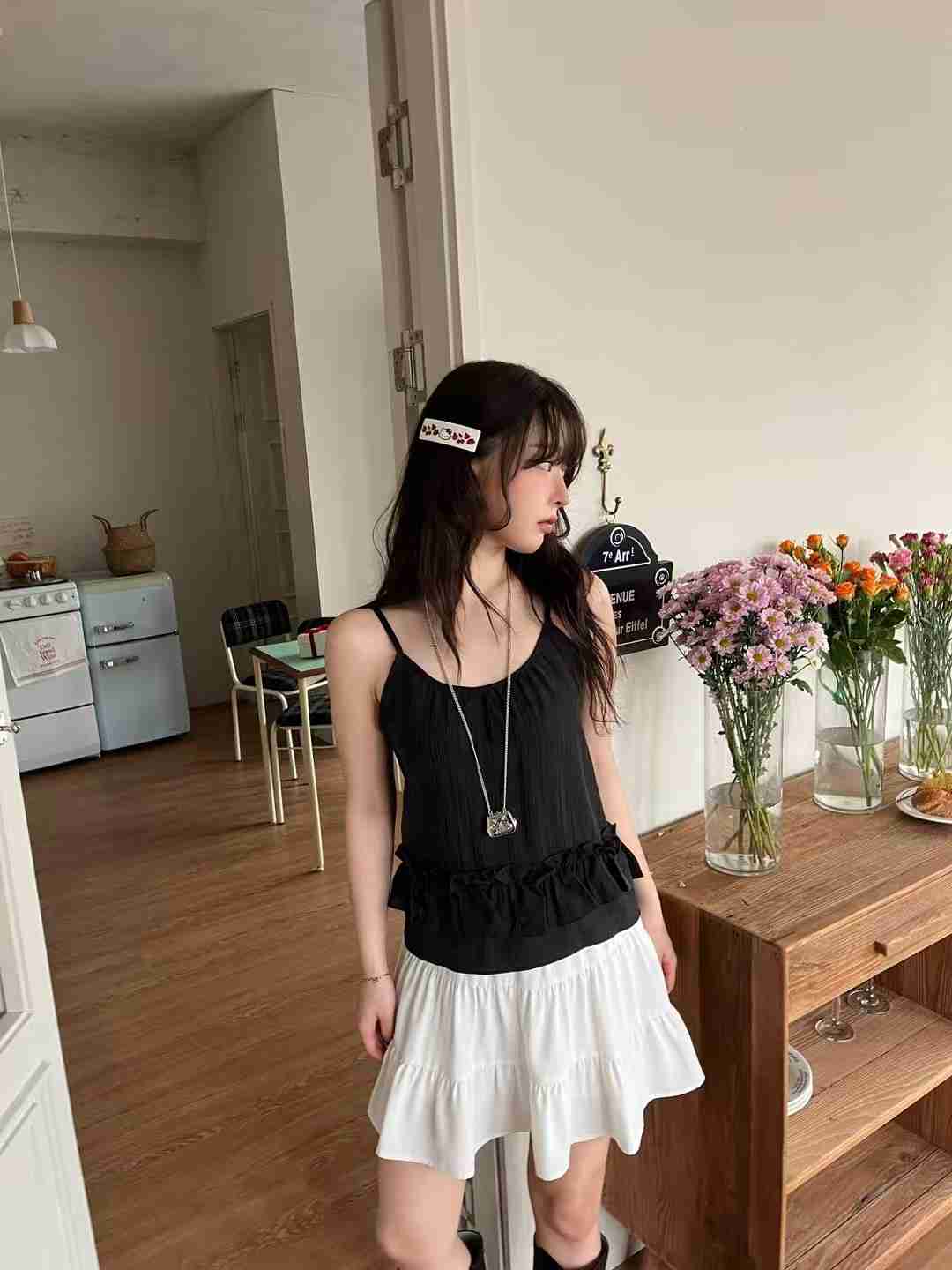 ONTHEMOOD東大門㊣直郵女裝新品真品休閑25春夏熱賣吊帶背心RIPPLE吊帶/背心