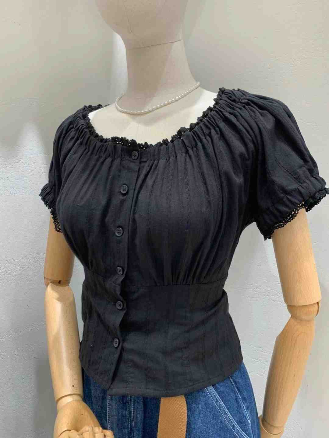 FRIDA東大門㊣代購女裝新品休閑職業人氣25春夏真品襯衫蕾絲衫FRIDA襯衫/蕾絲衫