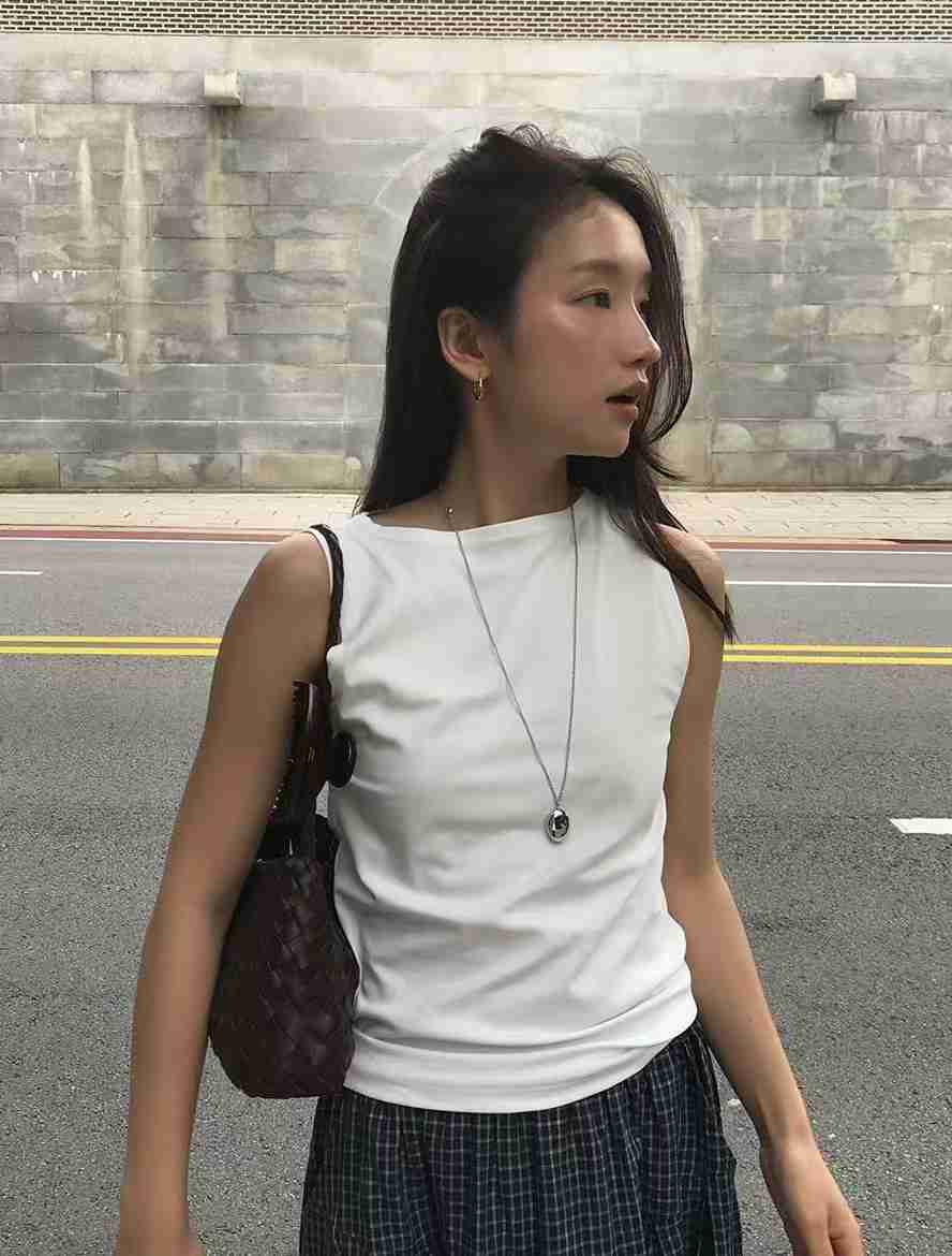 AMU韓國直郵㊣女裝新款時尚職業推薦真品熱賣休閑25春夏吊帶背心CLOSER吊帶/背心