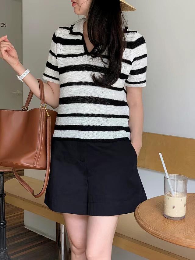 FLAT WHITE韓國代購㊣女士新品休閑25春夏人氣推薦熱賣針織衫FLAT WHITE針織衫
