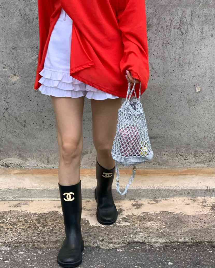 REVE CITE-L東大門㊣代購女裝新品時尚人氣25春夏短褲荷葉邊REVE CITE短褲
