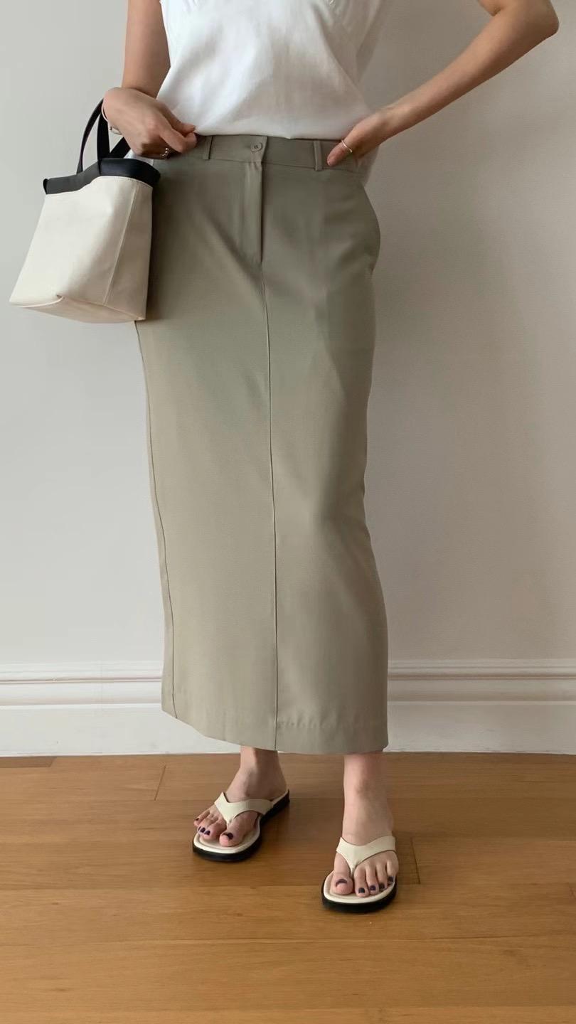 FLAT WHITE東大門㊣代購女裝新品人氣休閑推薦真品職業長裙FLAT WHITE長裙