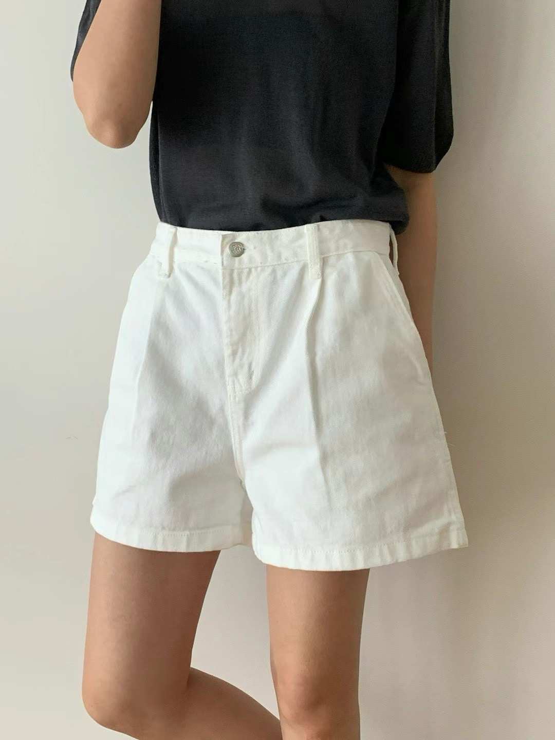 FLAT WHITE東大門㊣代購女士新品人氣休閑熱賣職業時尚短褲FLAT WHITE短褲