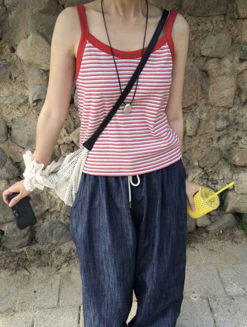 EOMPIT韓國代購㊣女裝新款熱賣人氣真品25春夏職業吊帶背心EOMPIT吊帶/背心