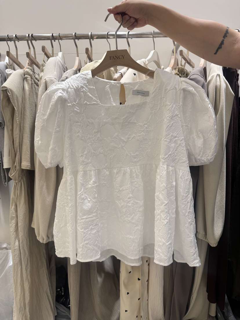 SOMETHING-L韓國代購㊣女裝新品熱賣時尚推薦休閑襯衫蕾絲衫Something/FANCY襯衫/蕾絲衫
