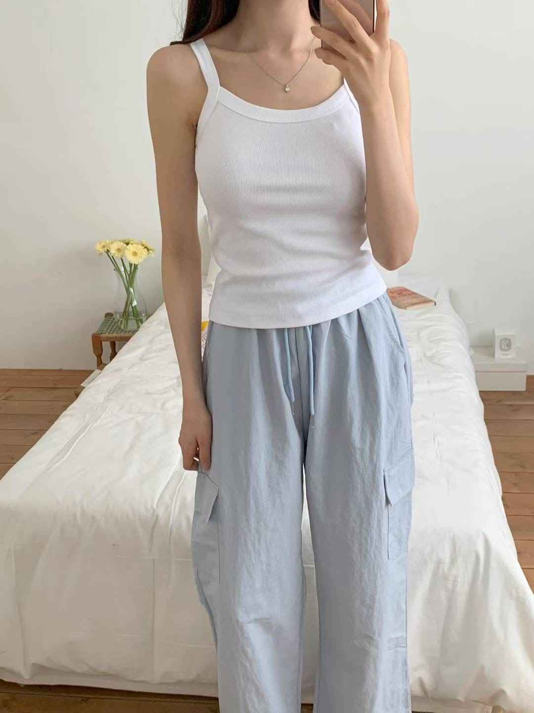 AND韓國直郵㊣女裝新款推薦熱賣休閑時尚職業真品25春夏吊帶背心AND吊帶/背心