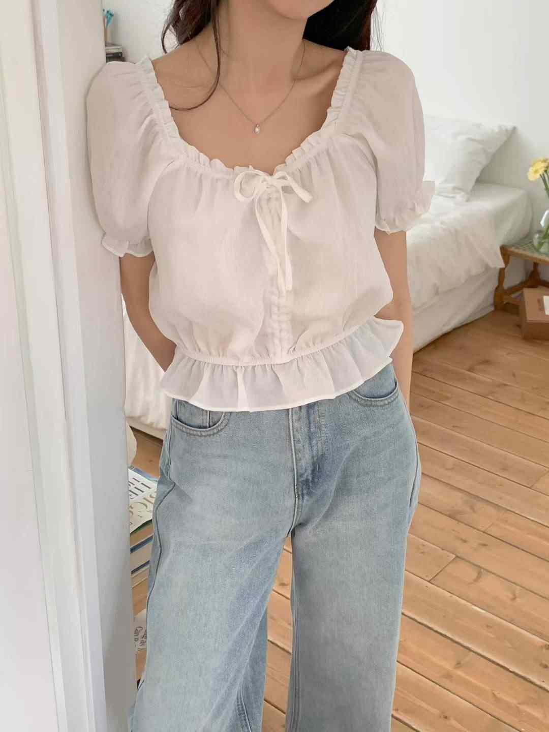 AND東大門㊣實拍女士新品推薦25春夏職業時尚人氣襯衫蕾絲衫AND襯衫/蕾絲衫
