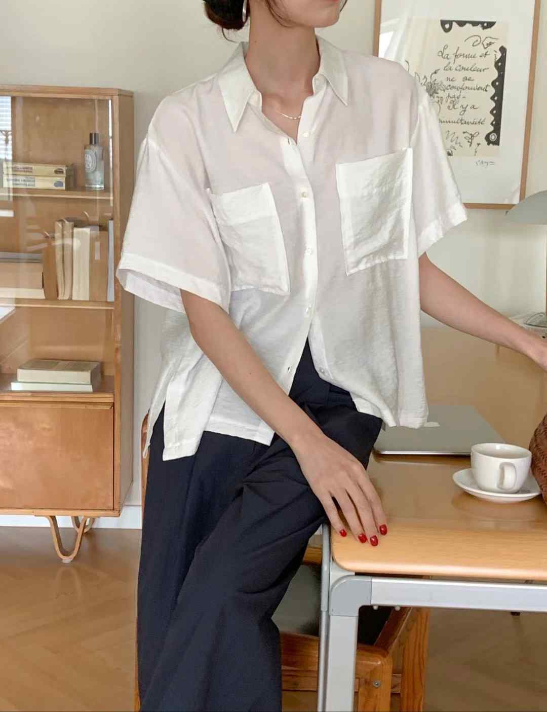 TONEOF/ARRICCHISI東大門㊣直郵女士新款25春夏襯衫蕾絲衫OHEN襯衫/蕾絲衫