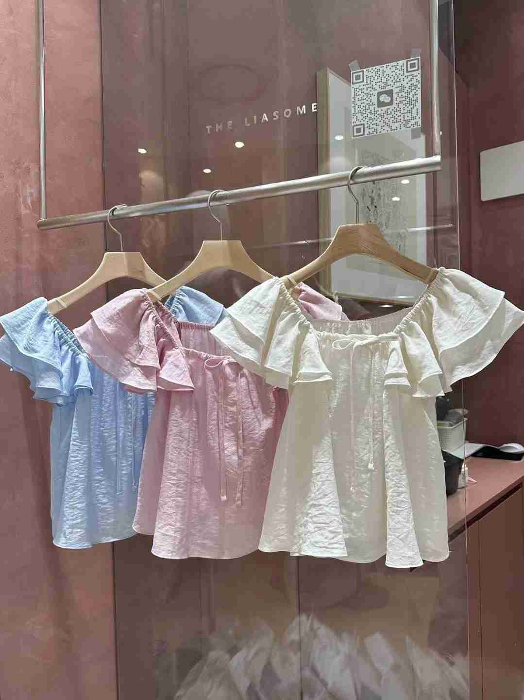 THE LIASOME韓國代購㊣女裝新品25春夏真品時尚襯衫蕾絲衫THE LIASOME襯衫/蕾絲衫