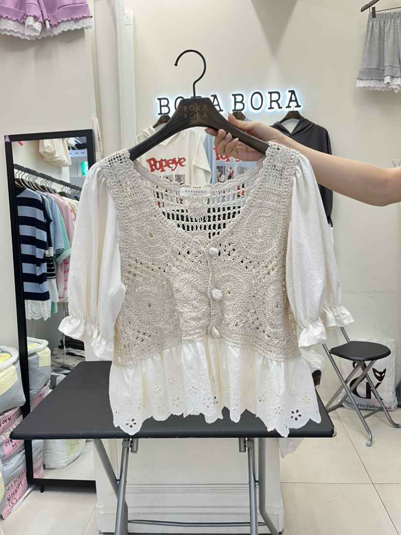 BORA BORA韓國直郵㊣女士新款職業人氣推薦真品25春夏針織衫BORA BORA針織衫