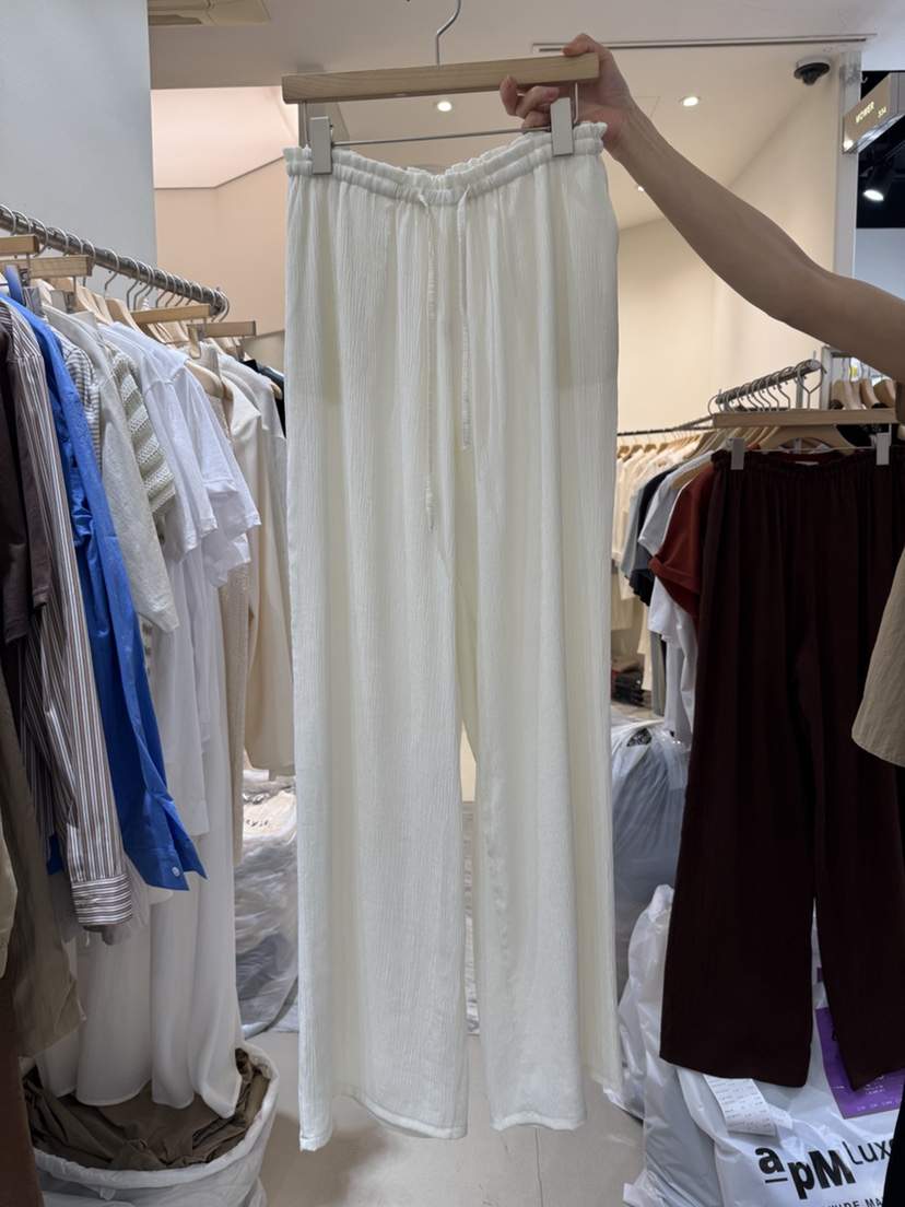 YIKHO STYLE東大門㊣實拍女士新品時尚25春夏熱賣休閑褲褶皺YIKHO STYLE休閑褲