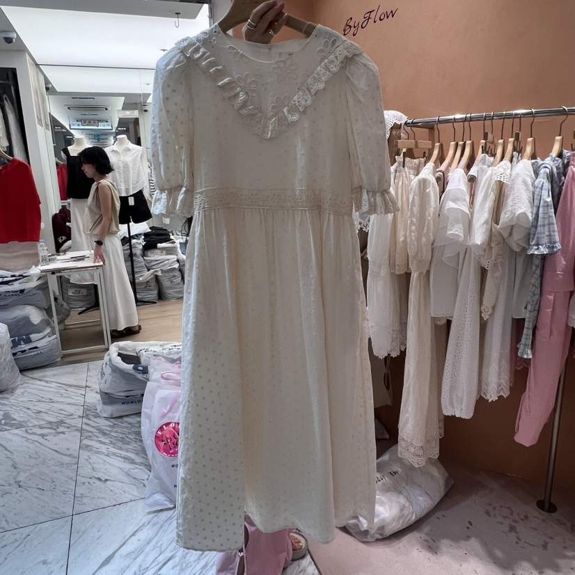 BY FLOW韓國代購㊣女裝新品真品人氣休閑25春夏職業連衣裙BY FLOW連衣裙