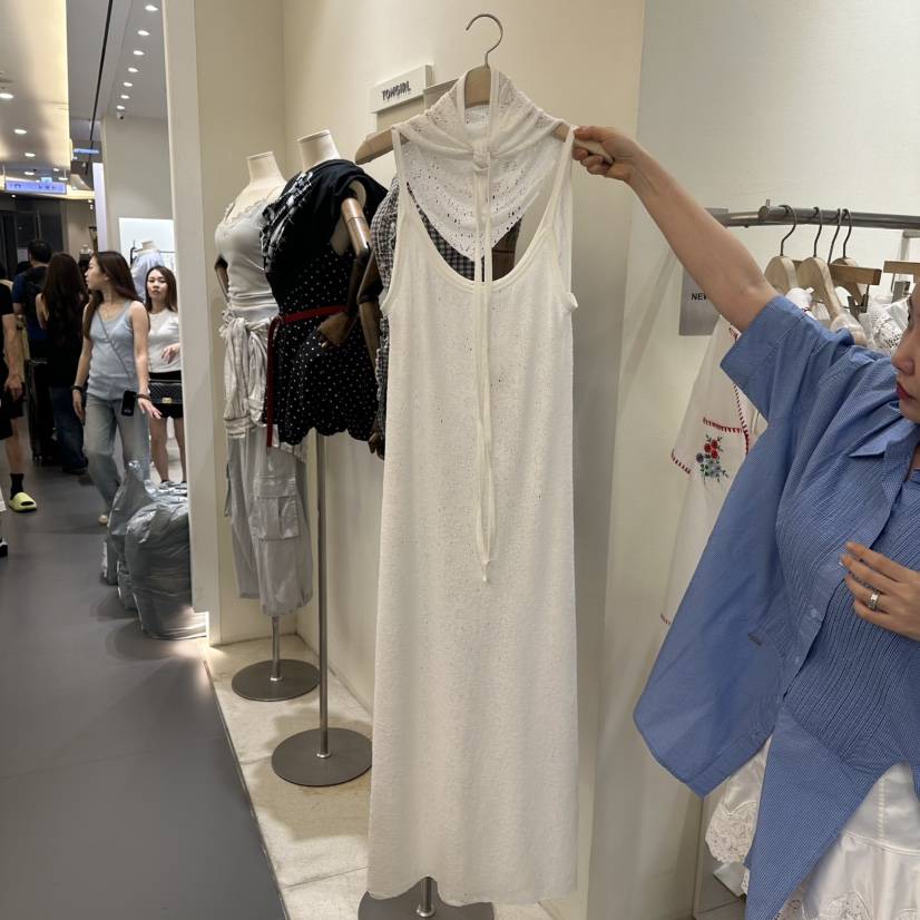 TOMGIRL東大門㊣直郵女裝新款時尚熱賣職業真品連衣裙含頭飾TOMGIRL連衣裙