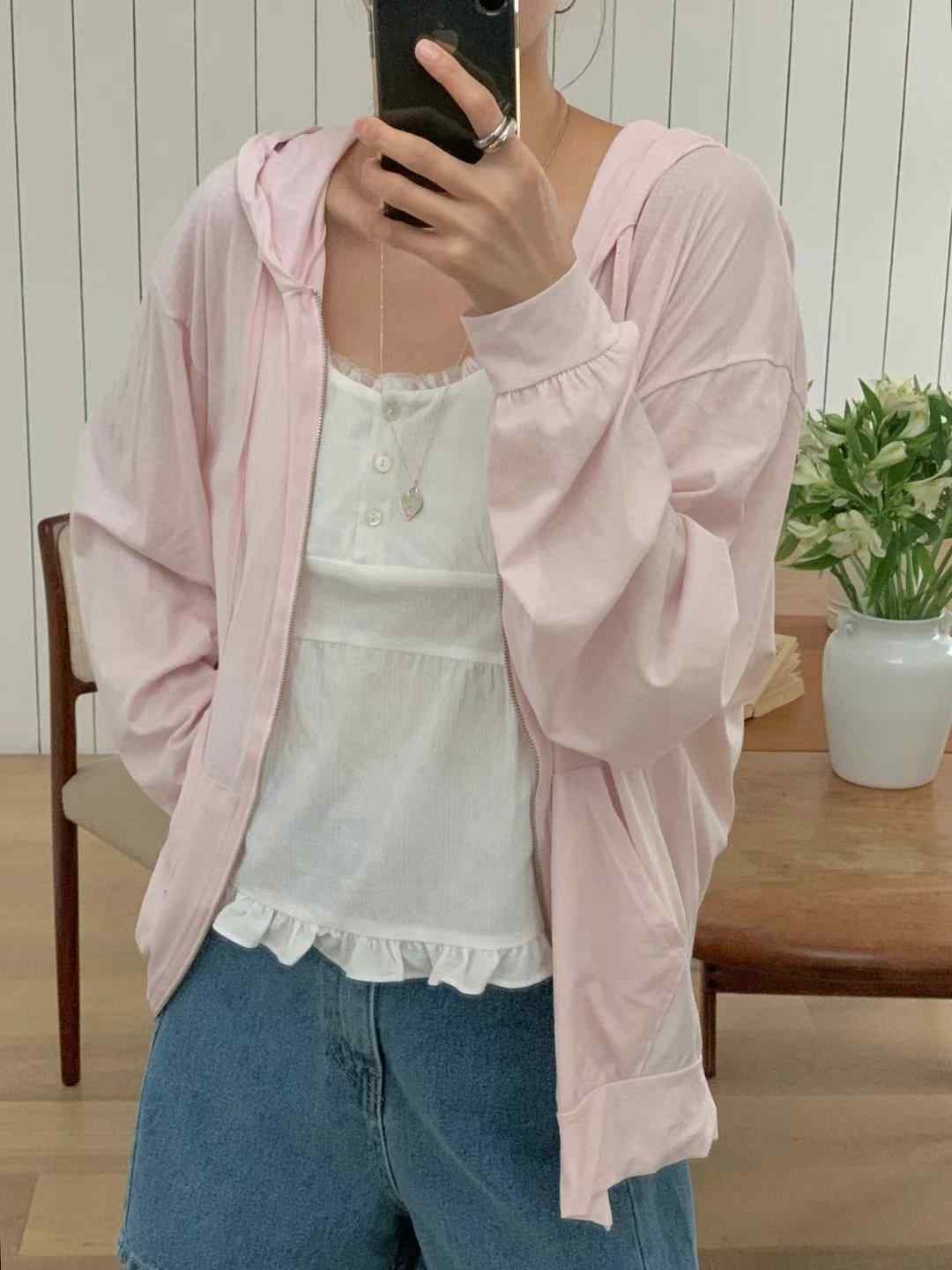 POMELO韓國代購㊣女裝新品推薦真品時尚職業熱賣25春夏夾克拉鏈POMELO夾克