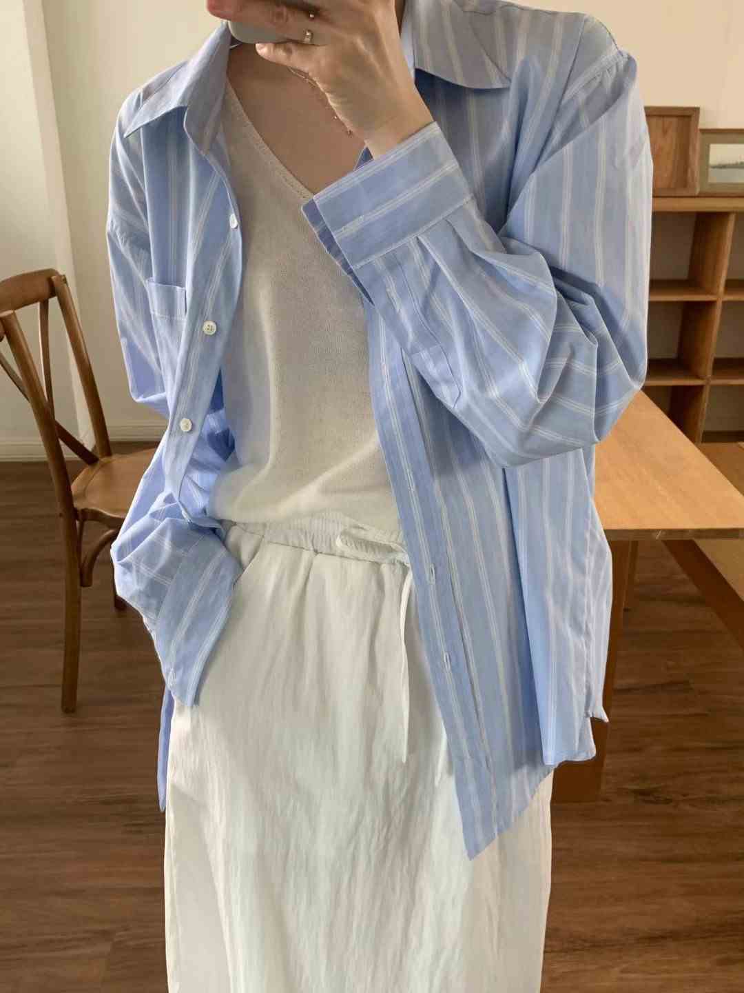 POMELO東大門㊣實拍女士新款25春夏熱賣人氣時尚襯衫蕾絲衫POMELO襯衫/蕾絲衫