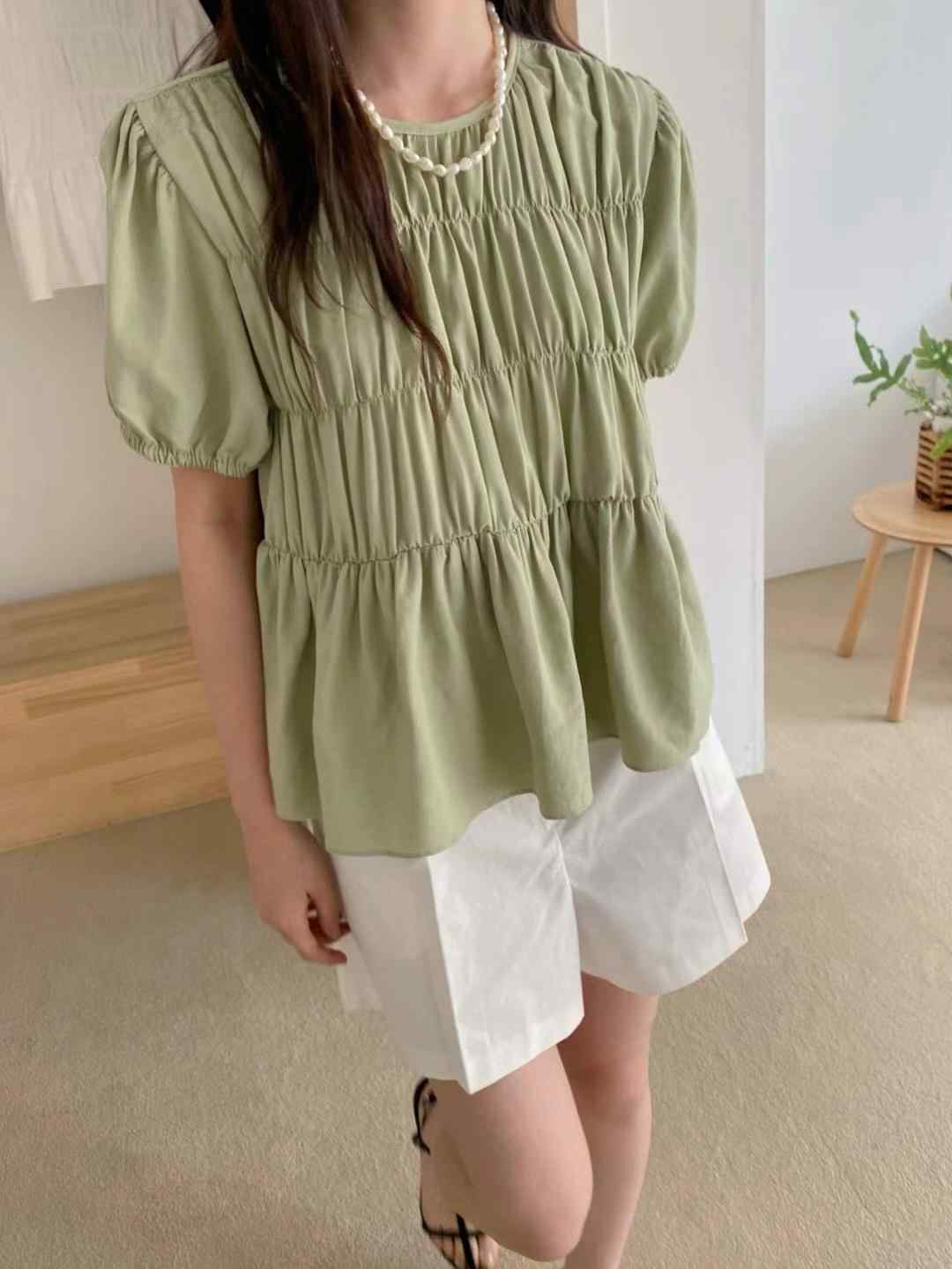 M.STORY韓國直郵㊣女裝新品熱賣真品休閑人氣職業襯衫蕾絲衫M.STORY襯衫/蕾絲衫