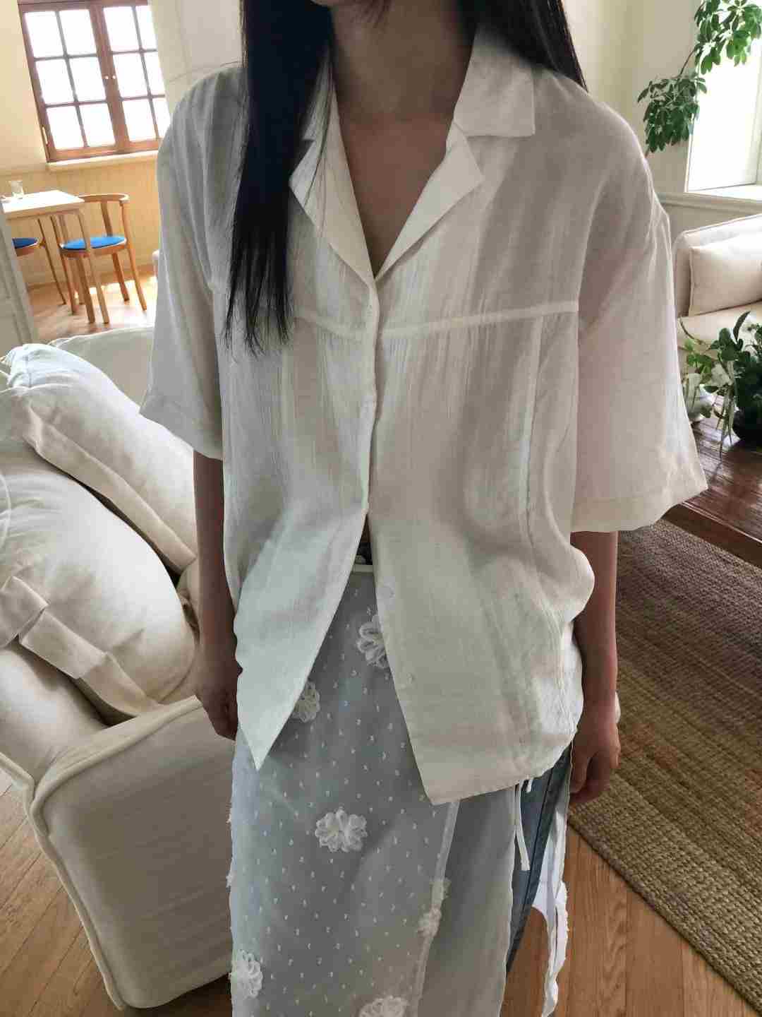 M.STORY東大門㊣直郵女裝新品25春夏時尚職業休閑襯衫蕾絲衫M.STORY襯衫/蕾絲衫