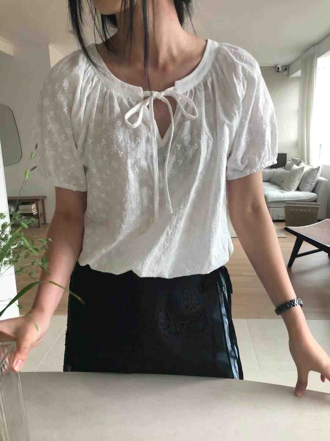 M.STORY東大門㊣直郵女裝新品時尚休閑熱賣25春夏襯衫蕾絲衫M.STORY襯衫/蕾絲衫