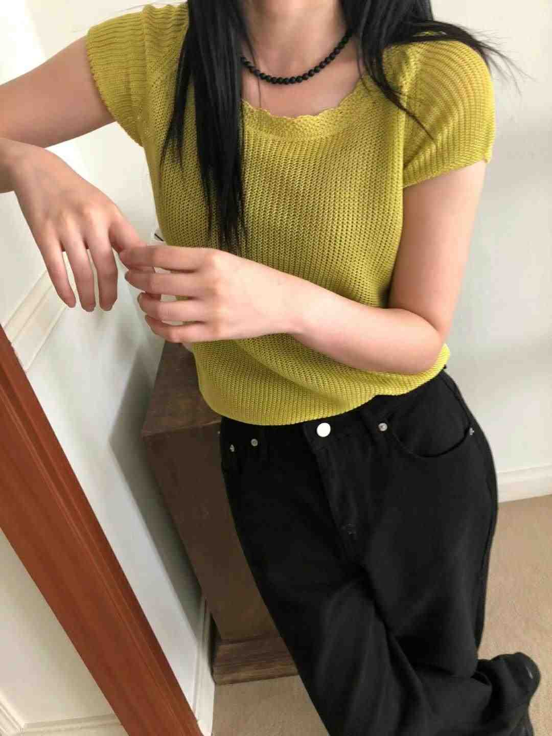 M.STORY韓國代購㊣女士新款真品人氣熱賣25春夏職業針織衫M.STORY針織衫